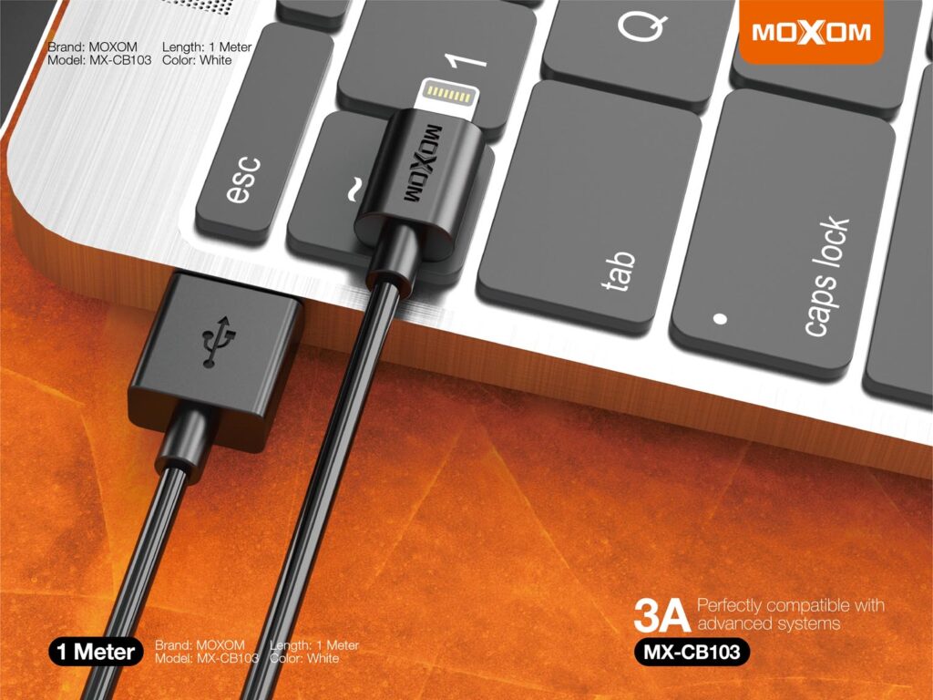 Moxom MX-CB103 Fast Charging 1M Cable 3A Lightning Moxom MX-CB103 Fast Charging 1M Cable 3A Lightning